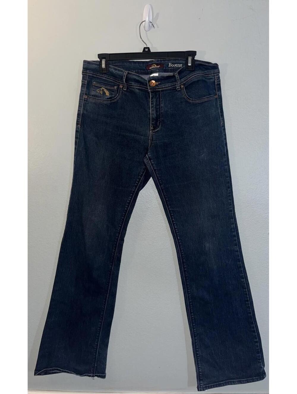 Y2K Vintage Jordache Womens Boot Cut Jeans 12 Blue Dark Wash Retro Americana